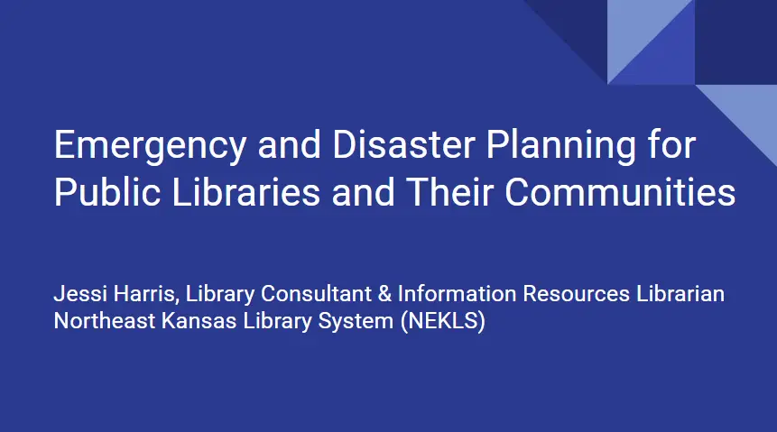 Emergency and Disaster Planning