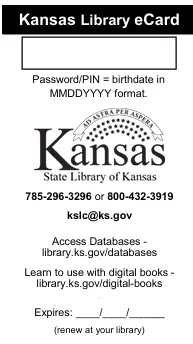 Kansas Library eCard for resources of all kinds