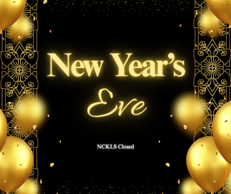 NCKLS will be closed New Year's Eve