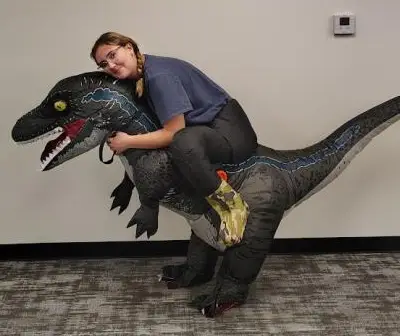 Dinosaur costume checkout